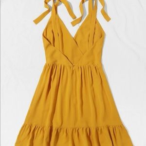SHEIN Yellow tie dress never worn